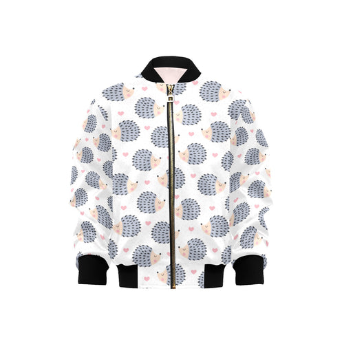 Hedgehog Pattern Print Design 04 Kids' Boys' Girls' Bomber Jacket