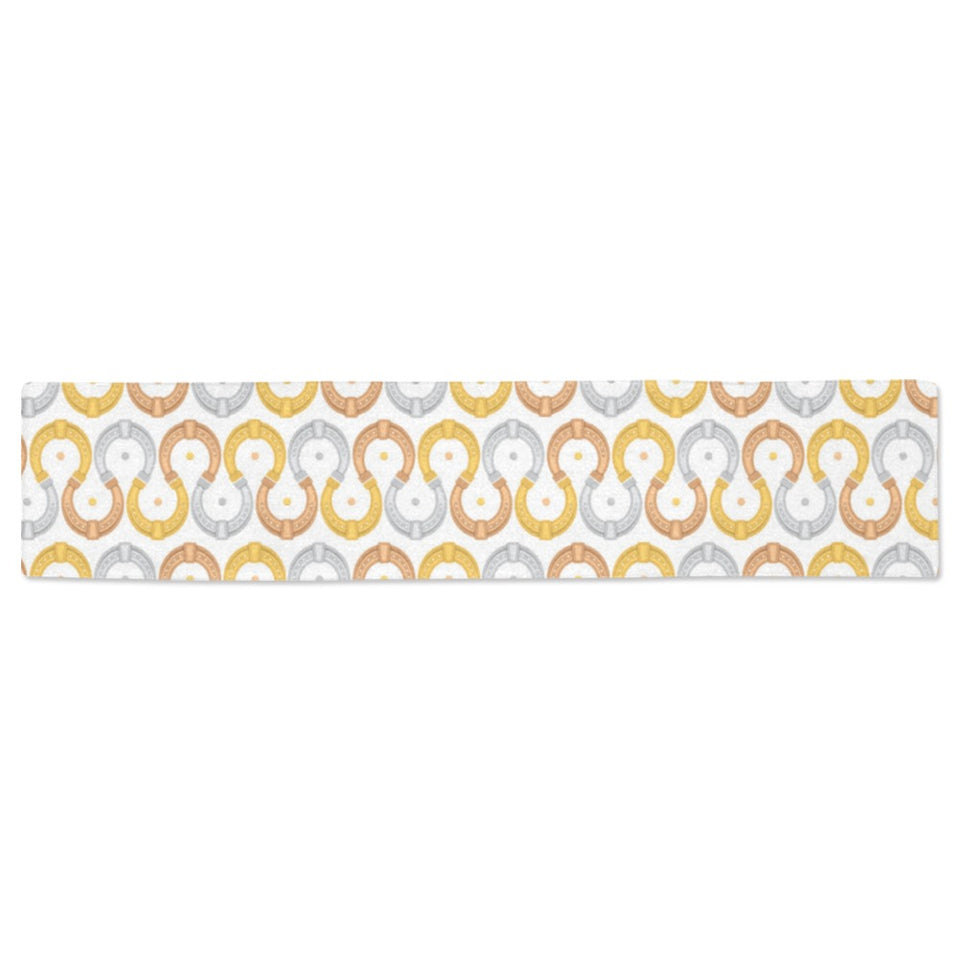 Horseshoes Pattern Print Design 03 Table Runner
