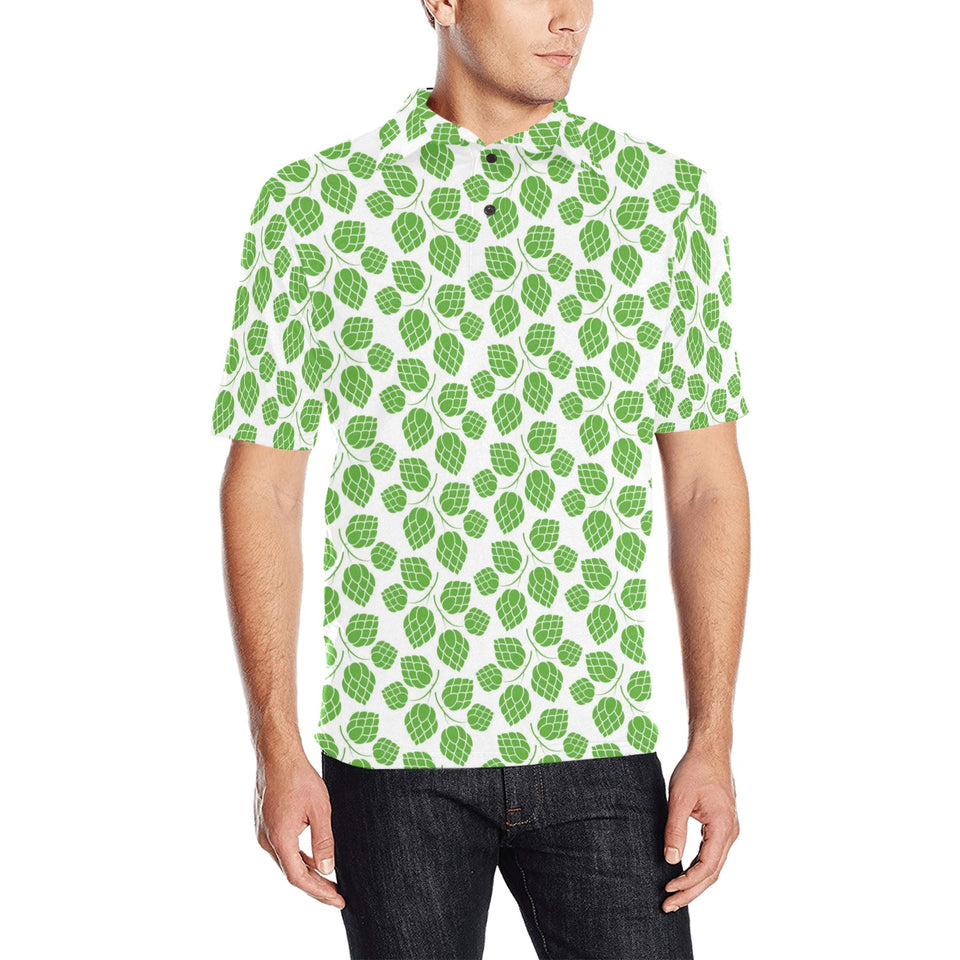 Hop pattern background Men's All Over Print Polo Shirt