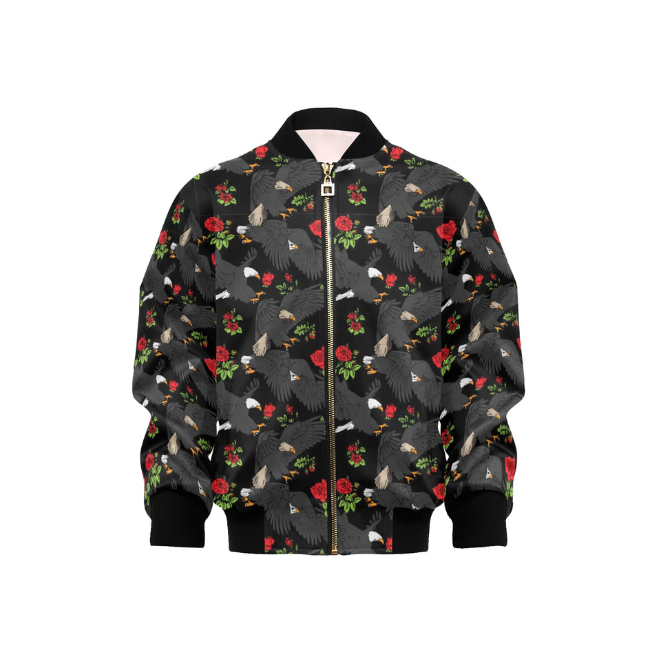 Eagle Pattern Print Design 04 Kids' Boys' Girls' Bomber Jacket