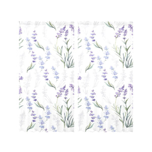 Hand painting Watercolor Lavender Gauze Curtain