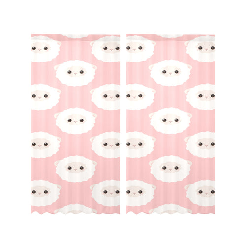 Cute sheep pattern Gauze Curtain