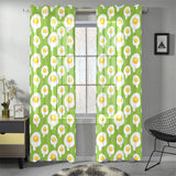 Fried Eggs Pattern Print Design 01 Gauze Curtain