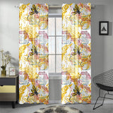 Cool Bee honeycomb leaves pattern Gauze Curtain