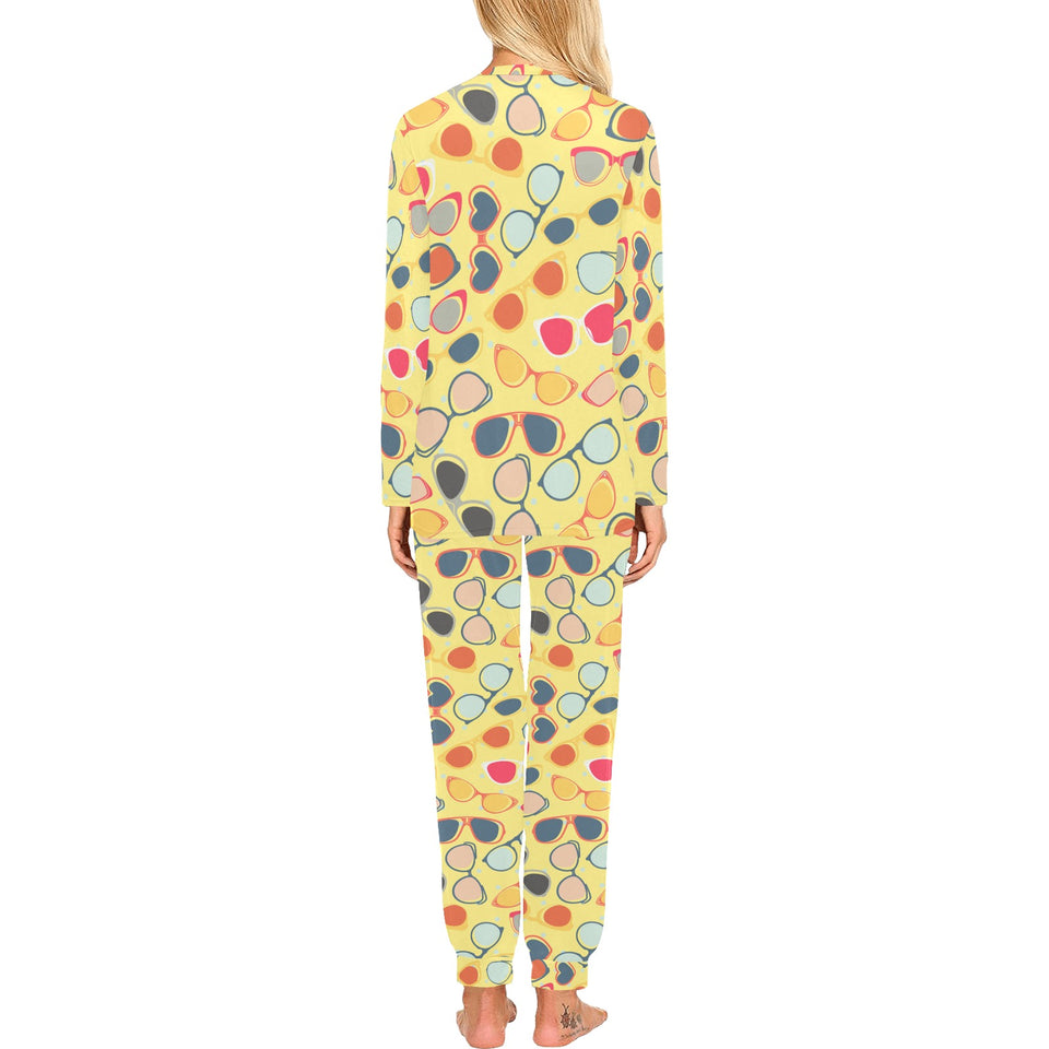 Sun Glasses Pattern Print Design 05 Women's All Over Print Pajama Set