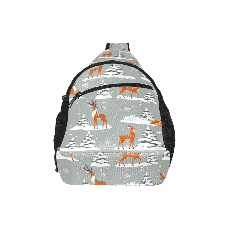 Beautiful deers Winter Christmas All Over Print Chest Bag