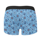 Anchors rudder compass star nautical pattern Men's All Over Print Boxer Briefs Men's Underwear