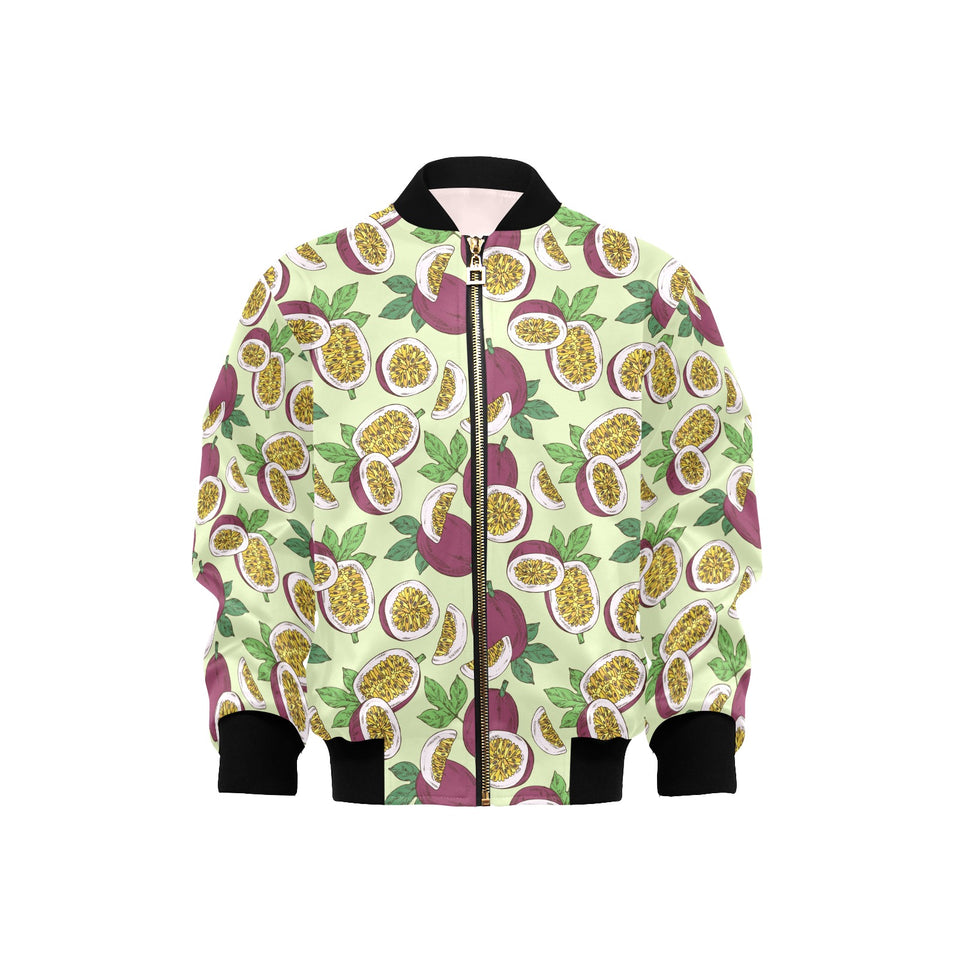 Paassion fruit pattern Kids' Boys' Girls' Bomber Jacket
