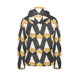 French fries dark background Kids' Boys' Girls' Padded Hooded Jacket