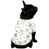 windmill pattern All Over Print Pet Dog Round Neck Fuzzy Shirt
