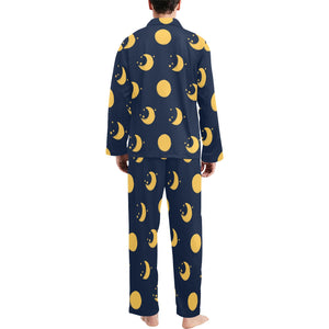 Moon star pattern Men's Long Pajama Set