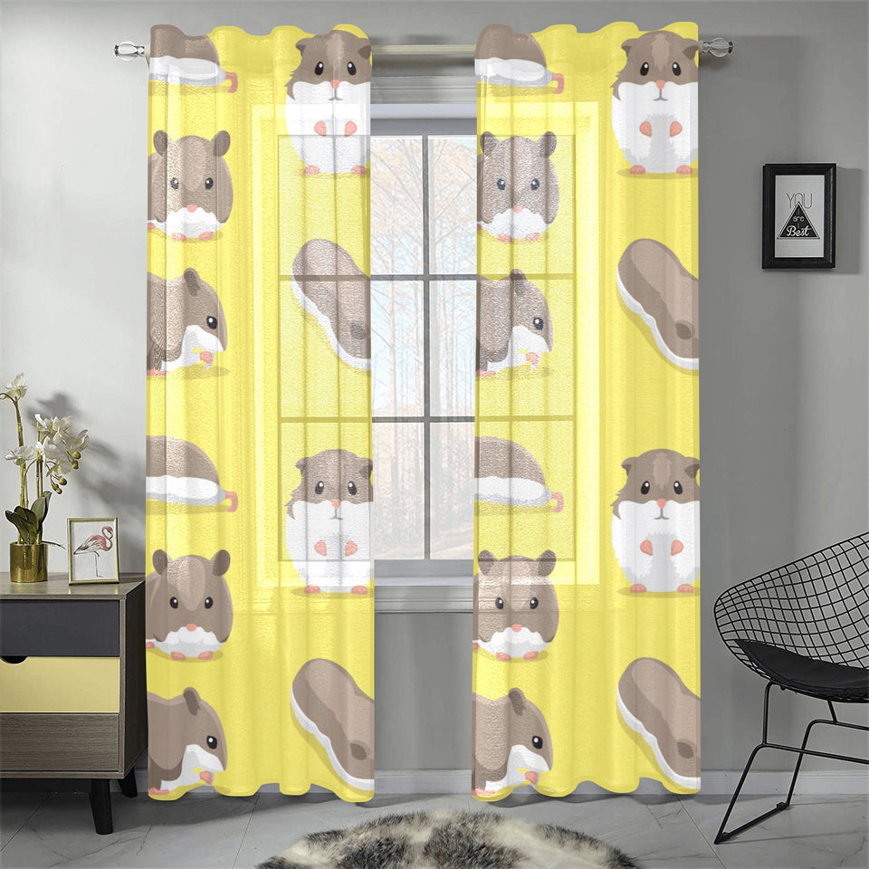 Cute Hamster pattern Gauze Curtain