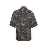 Pizza pattern Women's All Over Print Hawaiian Shirt