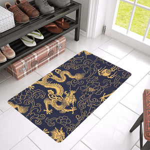 Gold dragon pattern Doormat