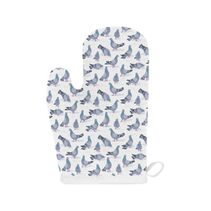Pigeon Pattern Print Design 03 Heat Resistant Oven Mitts