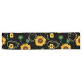 sunflower golden polygonal shapes Table Runner