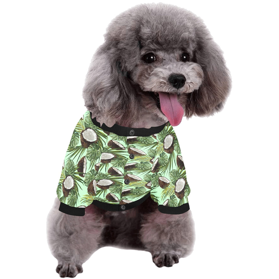 Coconut Pattern Print Design 02 All Over Print Pet Dog Round Neck Fuzzy Shirt