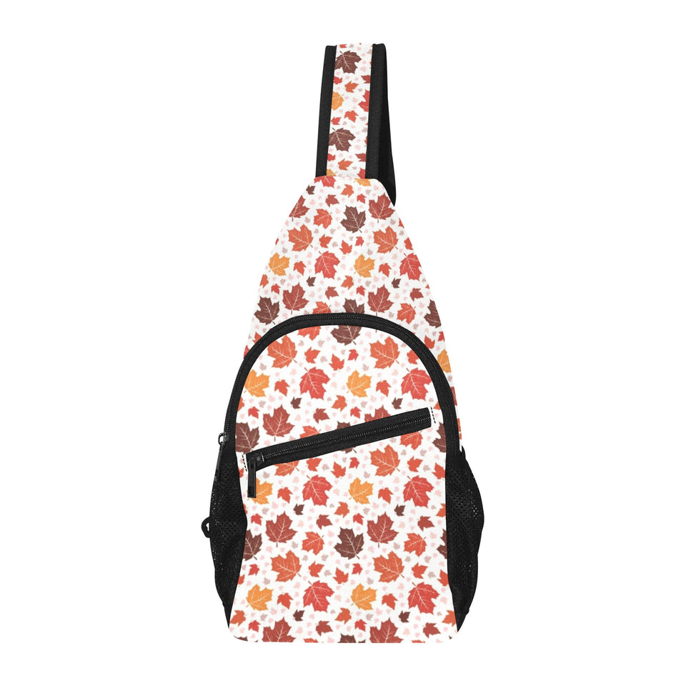 Colorful Maple Leaf pattern All Over Print Chest Bag