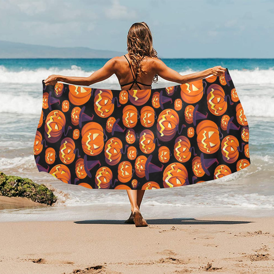 Halloween Pumpkin pattern Beach Towel