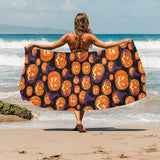 Halloween Pumpkin pattern Beach Towel