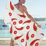 Chili pattern Beach Towel