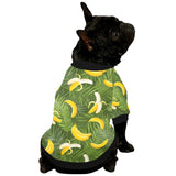 Banana Palm Leaves pattern All Over Print Pet Dog Round Neck Fuzzy Shirt