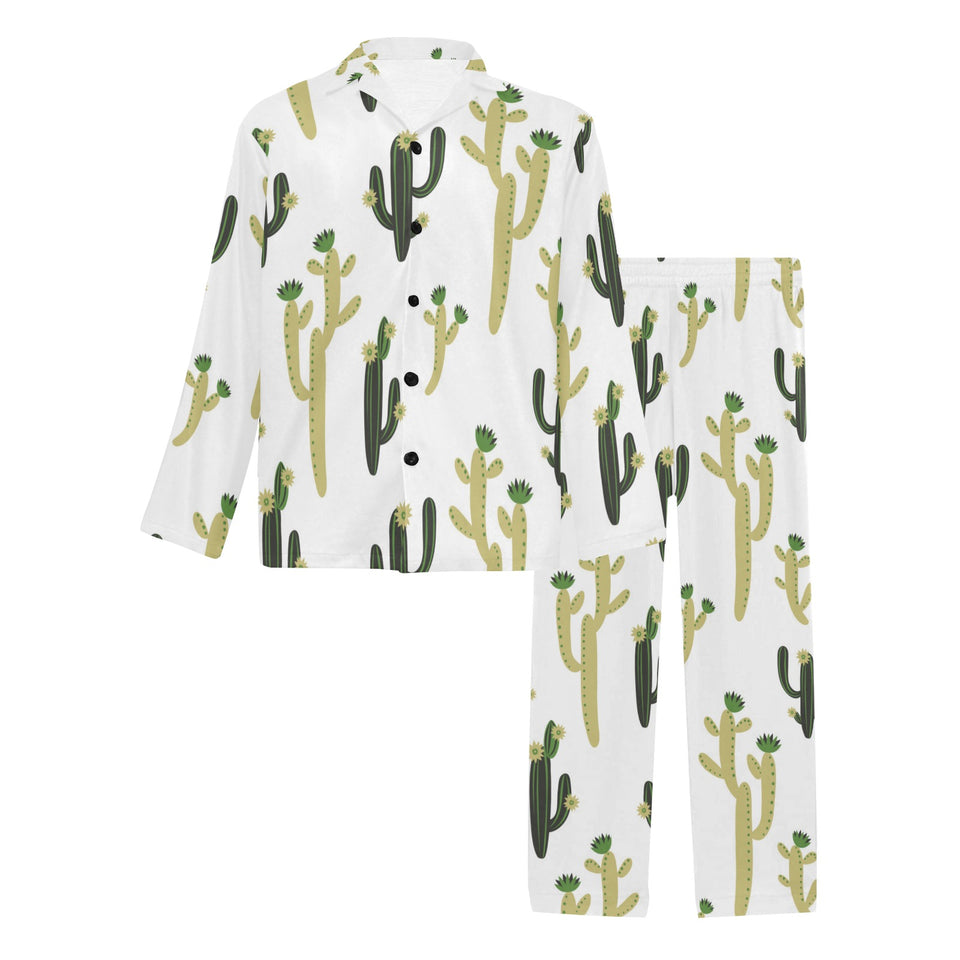 Cute cactus pattern Men's Long Pajama Set