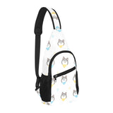 Cute Siberian Husky pattern All Over Print Chest Bag
