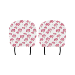 Pink lotus waterlily pattern Car Headrest Cover