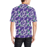 Eggplant Pattern Print Design 03 Men's All Over Print Polo Shirt