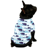 polar bear winter snow pattern All Over Print Pet Dog Round Neck Fuzzy Shirt