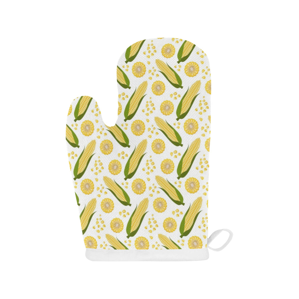 Corn Pattern Print Design 05 Heat Resistant Oven Mitts