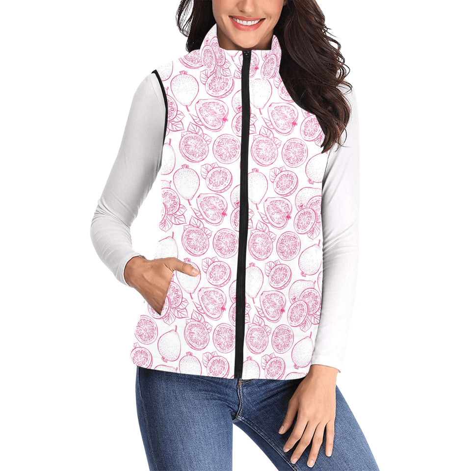 Sketch guava pattern Women's Padded Vest