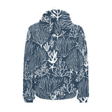 Coral Reef Pattern Print Design 05 Men's Padded Hooded Jacket