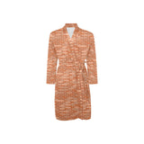 Brick Printed Pattern Print Design 02 Men's Long Sleeve Belted Night Robe