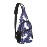 Hand drawn cute unicorn star planet All Over Print Chest Bag