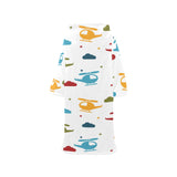 Colorful helicopter pattern Blanket Robe with Sleeves