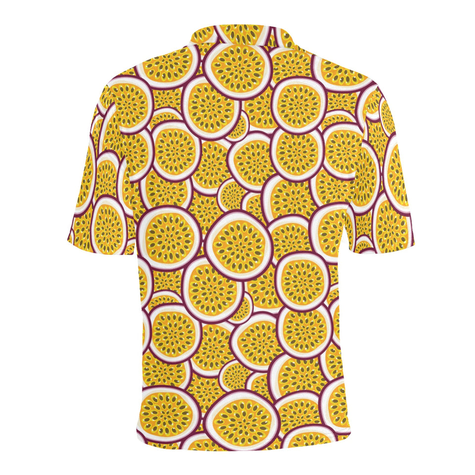 Passion fruits slice pattern Men's All Over Print Polo Shirt