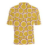 Passion fruits slice pattern Men's All Over Print Polo Shirt