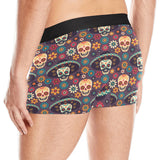 Sugar skulls flower maxican pattern Men's All Over Print Boxer Briefs Men's Underwear