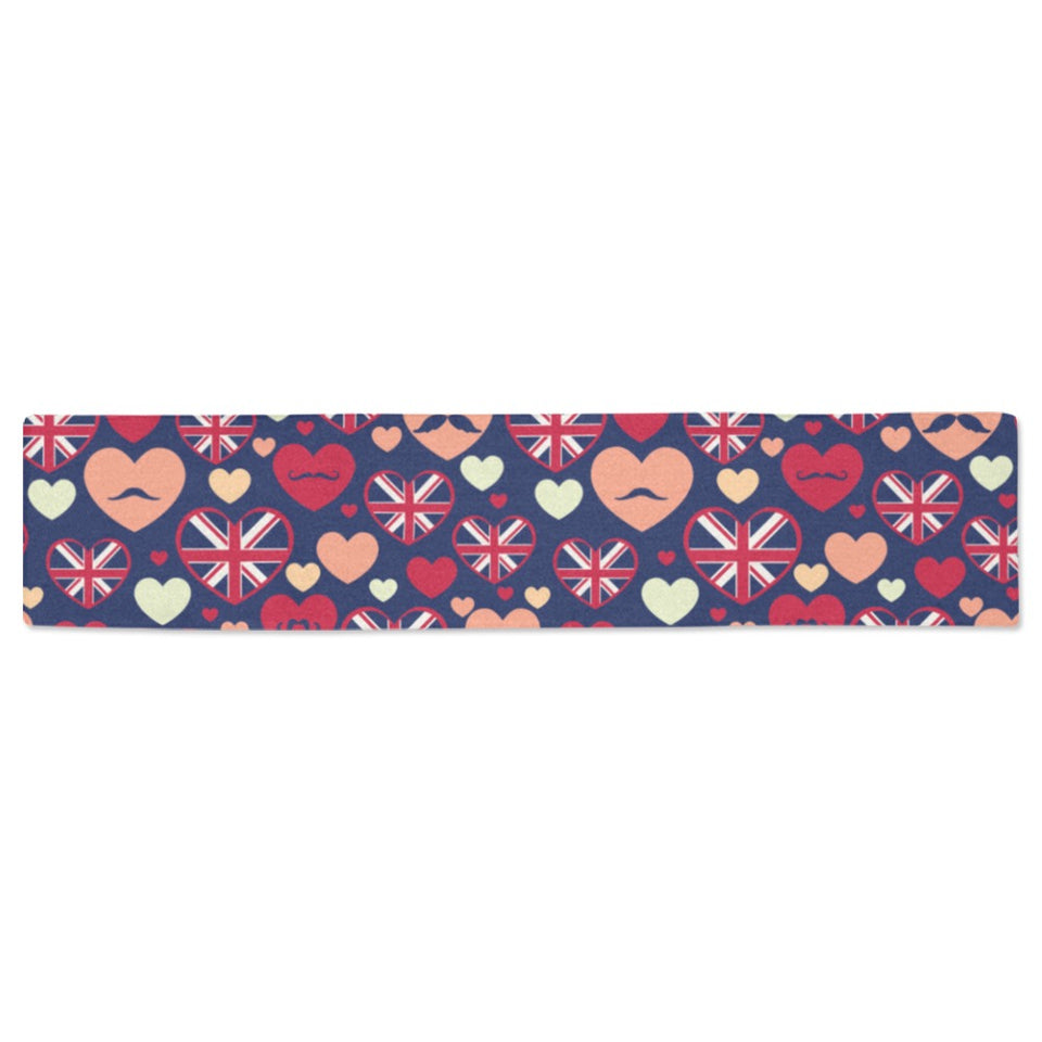 British Pattern Print Design 02 Table Runner
