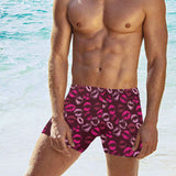 Lips Pattern Print Design 03 Men's Swimming Trunks