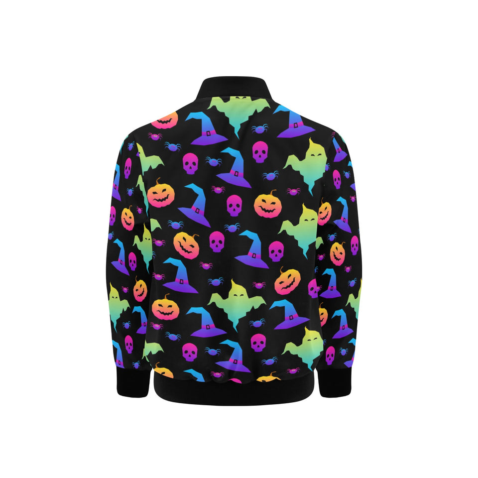 Colorful halloween background Kids' Boys' Girls' Bomber Jacket