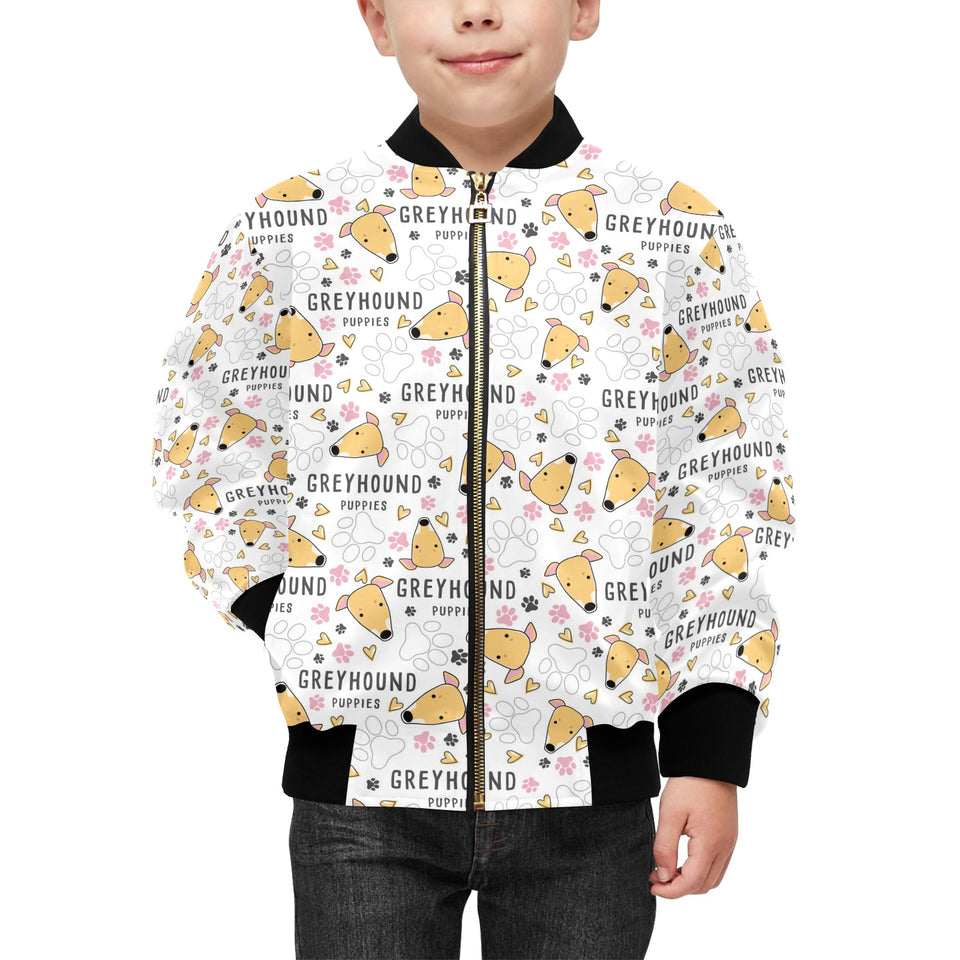 Greyhound Pattern Print Design 03 Kids' Boys' Girls' Bomber Jacket