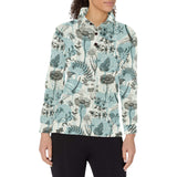 Dragonfly Butterfly Plants insect flower vintage s Women's Long Sleeve Polo Shirt