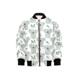 Hand drawn Koala leaves pattern Kids' Boys' Girls' Bomber Jacket