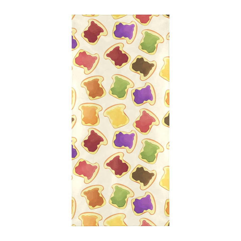 Bread Toast Pattern Print Design 02 Beach Towel