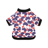 Kangaroo Australian pattern All Over Print Pet Dog Round Neck Fuzzy Shirt