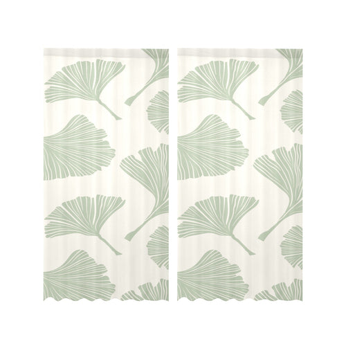 Ginkgo leaves pattern Gauze Curtain