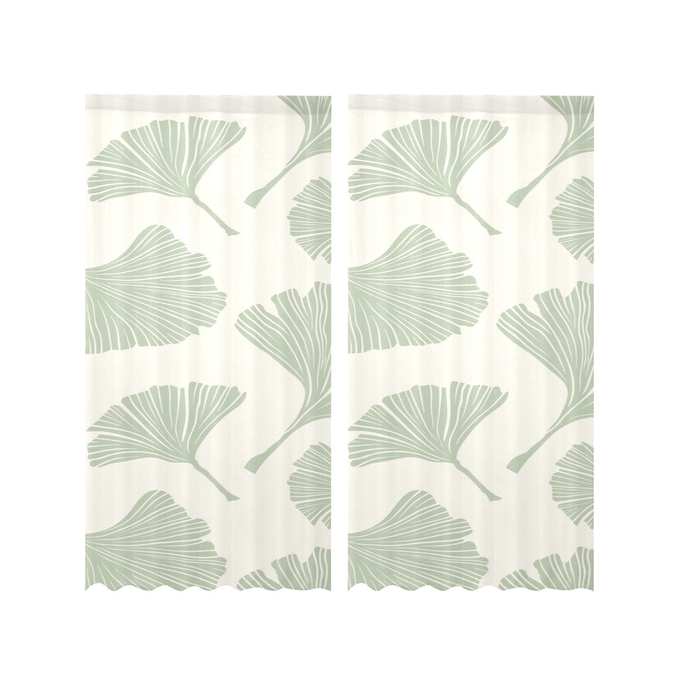 Ginkgo leaves pattern Gauze Curtain